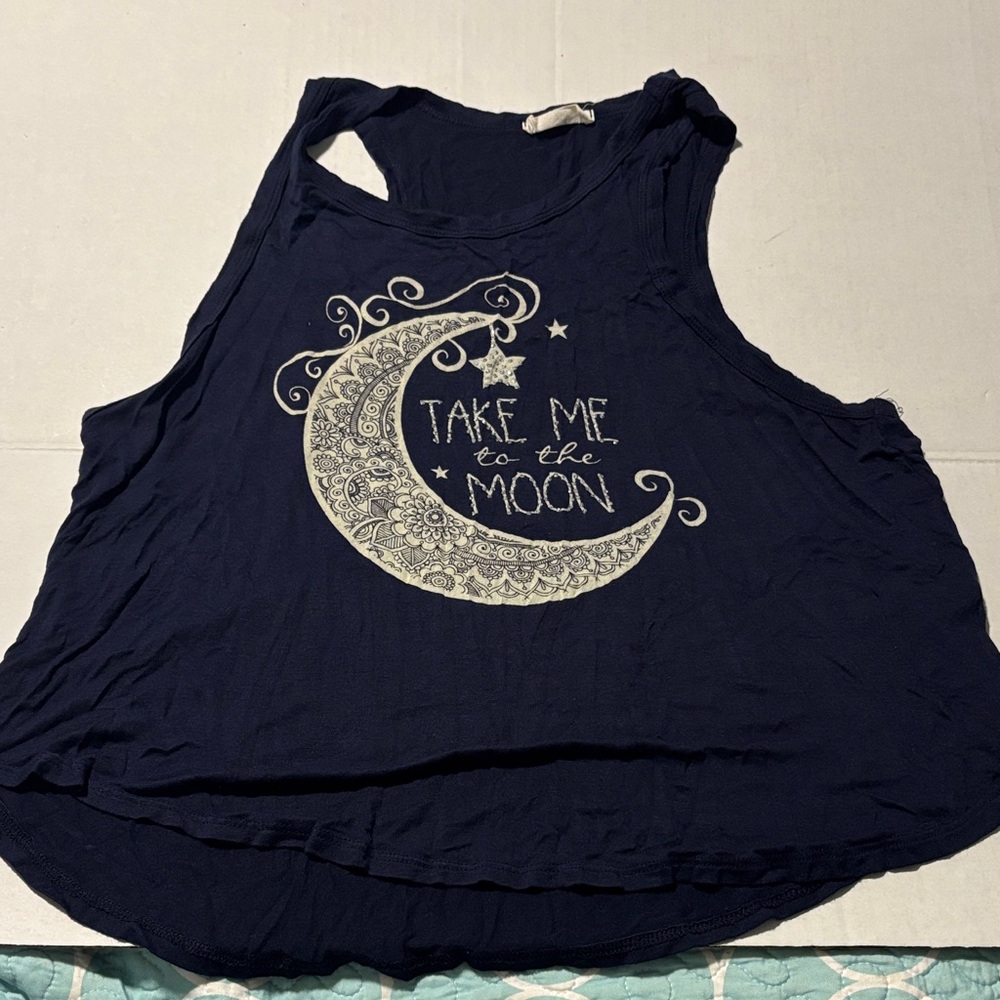 French Pastry Midnight Blue Moon Tank Top